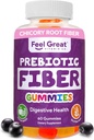Gummies de fibra prebiótica por Feel Great Vitamin Co (60 Gummies)   Ayuda a mejorar la salud digestiva, Restaurar la flora de Gut natural y apoyar la salud general* ♦ vida Vegetarian &amp; Vegan Friendly Chew