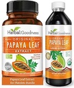 Papaya Leaf Extract for Platelets ' Papaya Enzyme Bundle – 10X Digestive Capsules & 15X Liquid Platelet Support – Immune, Gut y Digestive Health
