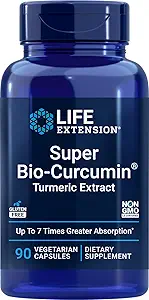 Super Bio-Curcumin Turmeric Extract 400mg, 90 Veg Caps - Vegetarian Capsules - Non-GMO - Highly Absorbable