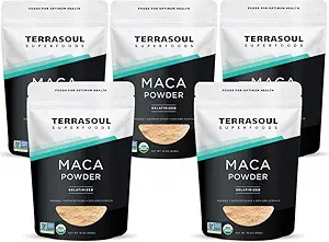 Terrasoul Superfoods Organic Gelatinized Maca Powder, 5 Lbs - Premium Quality TEN Supports Strengthening Stamina & Energy TEN Gelatinized for Easy Digestion