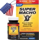 Super Macho, High Potency B Vitaminas y Aminoácidos, Combustible para Hombres Activos de Hoy, No Caffeine, No Sugar, Suplemento Dietario, Hecho en EE.UU.,50 Softgels