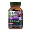 Gaia Herbs Cycle Serenity - Suplemento de Equilibrio Hormonal Fenogreek, Saffron, Turmeric " Hawthorn - Gratis de Gluten, Dairy &amp; Soy - 60 cápsulas Vegan (60 piezas)