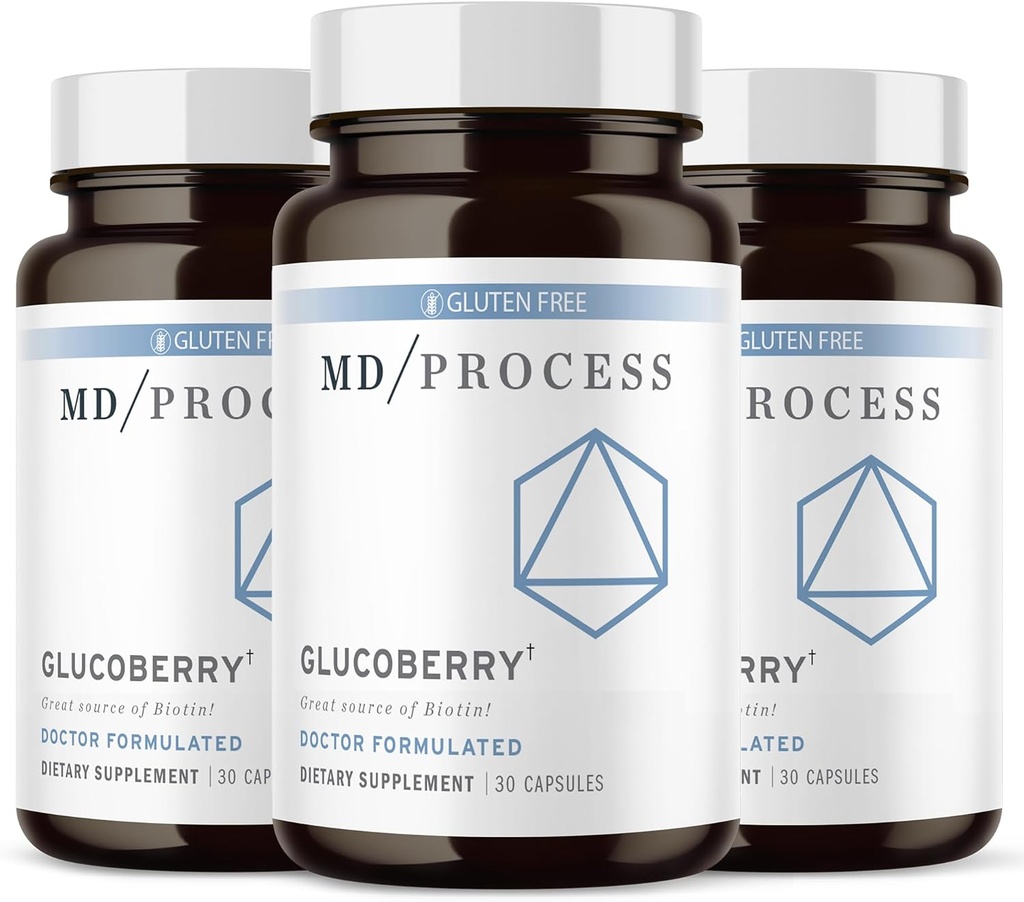 GlucoBerry Maqui Berry Extract with Chromium Picolinate for Blood Health Support - with Biotin and Gymnema Sylvestre - Doctor Formulado - 30 cápsulas, 3 Pack