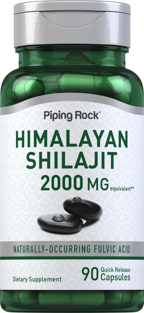Piping Rock Shilajit Capsules ← 2000mg ← 90 Conde Silencio Himalayan Fulvic Acid ← Non-GMO, Gluten Free Supplement