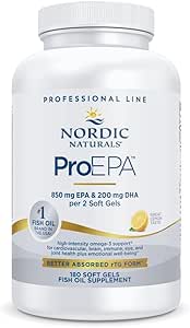 Nordic Naturals ProEPA, Lemon - 180 Gels Soft - 1210 mg Omega-3 - Fórmula EPA de alta intensidad para el Mood saludable, la salud cardíaca y la función celular - No GMO - 90 Servimientos