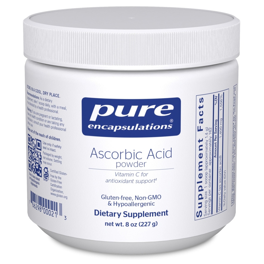 Pure Encapsulations Ascorbic Acid Powder peru Hypoallergenic Vitamin C Supplement for Antioxidant Support*  8 Ounces