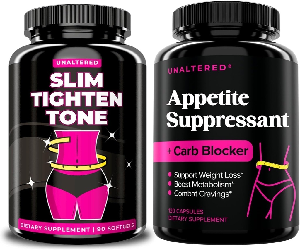 UNALTERED Belly Fat Burner " Appetite Suppressant - Weight Loss Bundle for Women - 1 Month Supply
