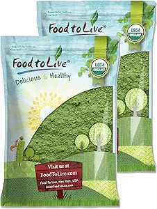 Ecológico SuperGreens Powder Blend, 12 libras - Kale mixto, Moringa, Spirulina, Wheatgrass Powders. No GMO, Puro, Vegan, Bulk. Rico en Antioxidantes, Clorophyll. Grande para Jugos, Smoothies, Baking