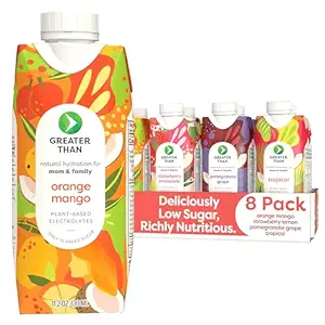 Más grande que Nutrient Hydration Beverage, Electrolyte Drink for Gut Health & Energy with Coconut Water, Vitamins, Gluten Free, Plant Based, Low Sugar, 8 Flavor Variety Pack