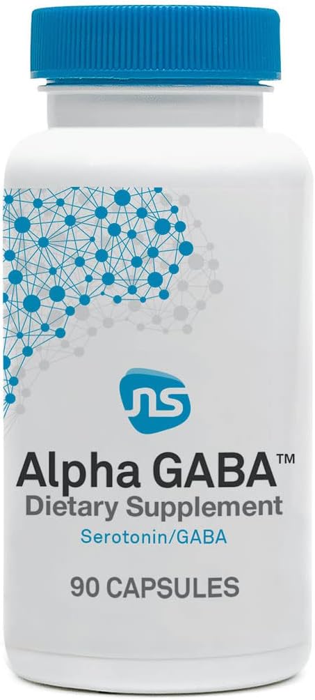 NeuroScience Alpha GABA Suplemento - Ayuda a la calma no somnolienta con vitamina B6, limo de limón, Sensoril Ashwagandha & L Theanine Suplemento - Ayuda Soothe Anxiousness, Day or Night (90 cápsulas)