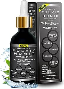 Trace Mineral Drops with Electrolytes - 77 Trace Minerals - 180 Servings- Restaurar Electrolytes, Mejorar la salud de Gut, Reparación de Gotas Lácteas - Minerales de Traza Iónica Degradados por plantas de ácido Fulvic & Humic