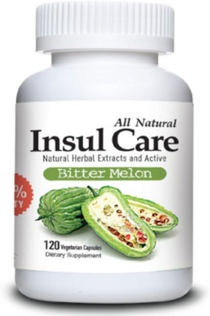 Insul Care Bitter Melon Natural Herbal Extractos (10:1) Active 500mg 120 Capsules Made in USA