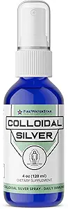 FWS Colloidal Silver Spray - 4 oz - Clear Silver - 50 ppm - 99.99% Puro Silver - Daily Immune Support