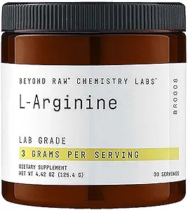 BEYOND RAW Chemistry Labs L-Arginine Powder, Fuels Ejercicio y Apoyo Recuperación, 30 Servimientos