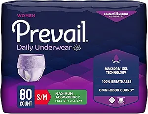 Prevail Provenido ← Small/Medium Pull-Up ← Incontinencia de las mujeres Ropa protectora Silencio Máximo Absorbencia  80 Conteo