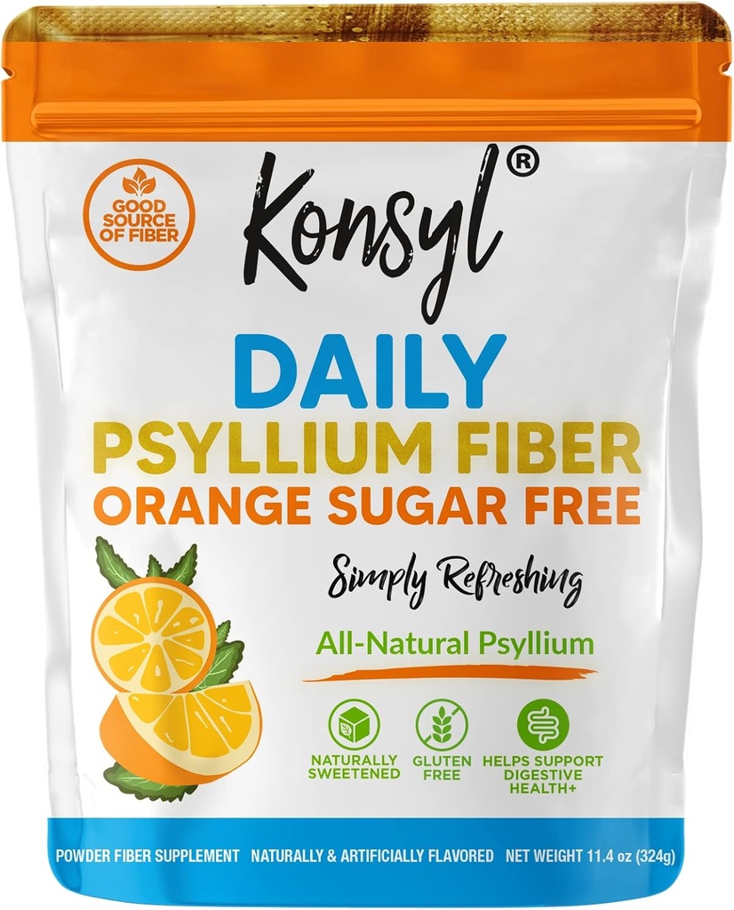 Konsyl Daily Psyllium Fiber Orange Sugar Free