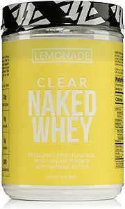 Desnudo claro Whey Protein Isolate, Lemonade Protein Powder Isolate, Sin Gmos o Sweeteners artificiales, libre de gluten, libre de soja - 28 Servimientos