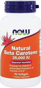 Ahora Alimentos - Beta Caroteno (Natural) D. Salina con Carotenoides mixtos 25000 UI - 90 Softgels