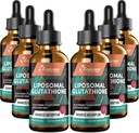 2000MG Liposomal Glutathione Liquid Drops, Ultra High Absorption, Natural Detoxification, Immune System & Skin Supprot*, L-Glutathione, Vitamina C ' Hyaluronic Acid, Capsules Alternative, 12.12 OZ
