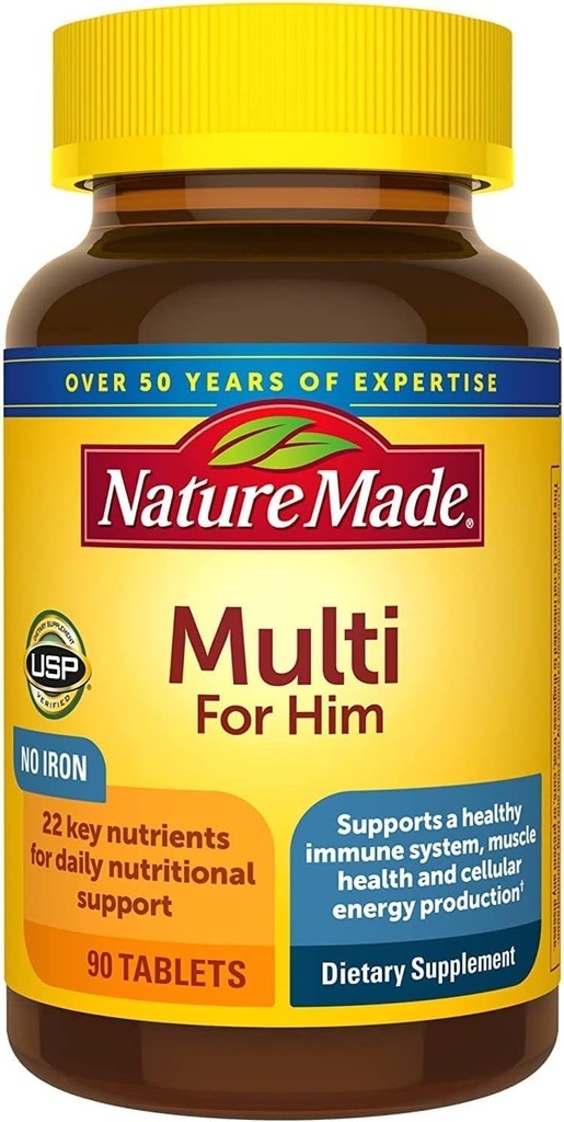 Nature Made Multi Para Él 90 Tabletas (Pack of 4)
