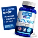 Nos gusta vitaminas NSF Glutathione certificado Suplemento 500mg - 60 cápsulas de L-Glutathione reducido para el soporte antioxidante &amp; inmunológico - Fabricado en EE.UU.