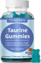 Taurine Gummies 1000mg, Azúcar Gratis para Adultos &amp; Niños, 1 de 20 Aminoácidos, Boost Immune, Nerve, Cognitive, Heart, Eye Health, exercise Performance, Anti-Aging, Gluten Free, Non GMO, Vegan, Pectin, 60
