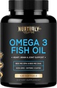 Omega 3 Fish Oil 2000mg, 800mg EPA y 600mg DHA - Enteric Coated and Burpless - Supports Brain, and Heart - Burpless, Non-GMO, 3rd Party Lab Tested and NSF Certified - 120 Softgels