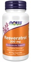 AHORA Suplementos de alimentos, Resveratrol natural 200 mg con extracto de vino tinto, 60 cápsulas de verduras