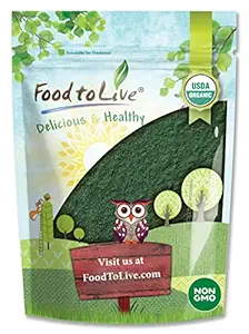 Food to Live Organic Spirulina Powder, 4 Ounces – Non-GMO, Kosher, Raw Blue-Green Algae, Vegan Superfood, Bulk, Non-Irradiated, Pure Vegan Green Protein, Rich in Vitamins & Minerals, Great for Drinks