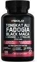 X Gold Health Tongkat Ali + Fadogia Agrestis + Black Maca – Energy, Vitality &amp; Stamina Booster for Men &amp; Women Made in USA