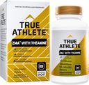 True Athlete ZMA con Theanine – apoya la recuperación del músculo, fuerza " sueño - zinc, magnesio, vitamina B6 " Theanine Formula for Relaxation " Performance (90 cápsulas)
