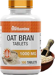 tnvitamins Oat Bran Tablets  100 Tablets x 1.000 MG per Tablet ← Soluble &amp; Dietary Fiber Supplement ← Apoyo Digestive Health * ← High Potency Formula