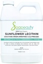 Sunflower Lecithin Liquid Oil | Cold Pressed Unrefined | USP Grade Unbleached 100% Pure Natural Sunflower Lecithin Oil | Skin Moisturizer, Soap Making, Lotion | 32 fl oz