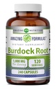 Increíbles Fórmulas Burdock Root Suplemento TENIDO 1000 Mg por Serving TEN 240 Cápsulas Silencio No-OMG TENIDO Gluten-Free TEN Made in USA