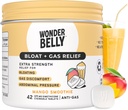 Wonderbelly Bloat + Gas Relief, Extra Strength Chewable Tablets, con 125 mg Simethicone, No Talc o Dye, Mango Smoothie, 42 Conde