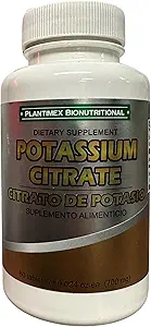 Potassium Citrate Tablets - Potassium Supplement, Potassium Citrate 60 Tablets (700mg)- Potassium Citrate Supplement-30 Days Supply Dietary Supplement PLANTIMEX