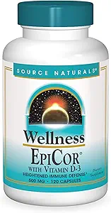 Fuente Natural Wellness EpiCor con vitamina D-3 para la Defensa de Inmuno Aligerado* - 120 cápsulas