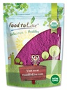 Alimentos para Vivir Orgánica Currante Negro Polvo de Jugo, 4 Libras - No GMO, Raw, Kosher, Vegan Superfood, Bulk, Rico en Antioxidantes, Grande para Jugos, Bebidas y Smoothies, Contiene Maltodextrin