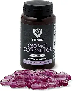 C60 Oil Capsules Silencio Age-Defying Vitality and Antioxidant Support Silencio 99.99% Puro Solvente Libre C60 Silencioso Orgánica Óleo Silencioso Vegan Friendly ← Servicio Superior de Atención al Cliente (Aceite de Coco)