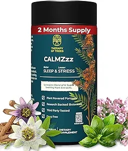 Melatonin Ayuda para el sueño libre,100% Vida natural Sólo Plantas Nada más, Ayudas naturales para el sueño para adultos, 2 meses de suministro, No-Habit Forming