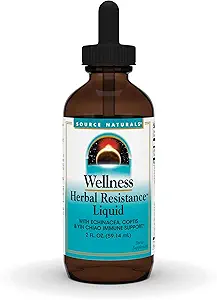 Fuente Natural Wellness Herbal Resistance Liquid - con Echinacea, Coptis y Yin Chiao, Immune Support* - 2 Fluid oz