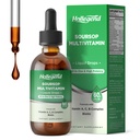 Soursop gotas líquidas multivitamínicas, multivitamínicas con Graviola Soursop Bitters líquidos para soporte inmunitario, cabello, piel, salud cerebral, 2 Fl Oz