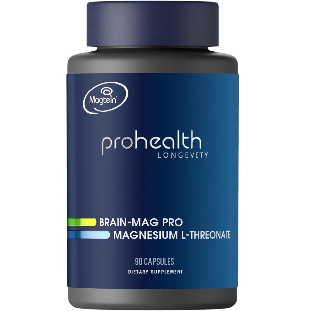 Magnesium L-Threonate Supplement (Magtein), 90 Capsules ← Clínicamente apoyada para la salud cerebral TEN Optimize Learning, Memory & Focus TEN 3rd Party Tested