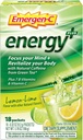 Emergen-C Energy+, con vitaminas B, vitamina C y cafeína natural de té verde (18 conde, sabor a a arándano) Suplemento dietético mezcla de bebidas, 0.33 paquetes de polvo de onda