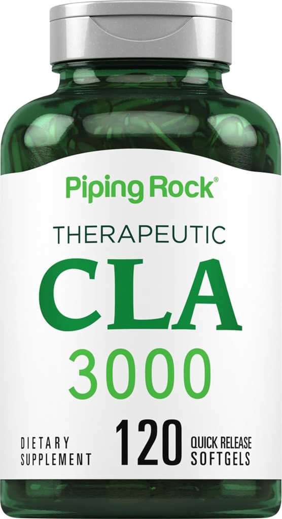 Piping Rock CLA Suplementos Silencio 3000mg  Conjugated Linoleic Acid  120 Softgels ← Non-GMO, Gluten Free