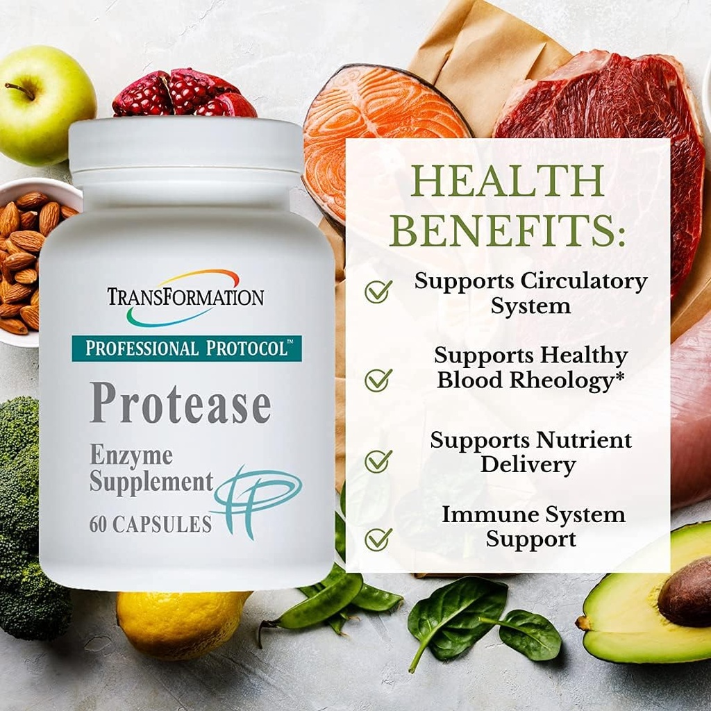 TRANSFORMATION THE GENESIS OF GOOD HEALTH Enzymes Protease Digestive Supplement Advanced Formula, Supports Healthy Digestion, Immunity, Nutrient Absorption, Improve Tolerance On an Empty Stomach