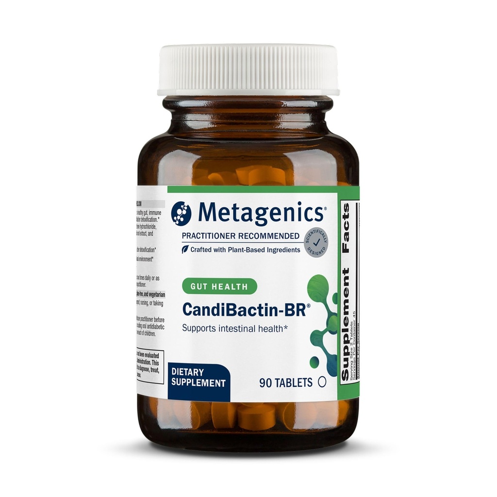Metagenics CandiBactin-BR - Berberina concentrada para soporte intestinal* - con Berberine, Oregon Grape &amp; Coptis Extracto de raíz - Suplementos Gut Health* - Sin gluten - Vegetariano - 90 Tabletas