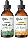 Hoja de oliva ecológica Tintura 4 fl oz &amp; Astragalus Tincture 4 fl oz