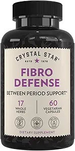Crystal Star Fibro Defense, 60 cápsulas, Black Cohosh, Breast &amp; Uterine Health Between Períodos, Non-GMO