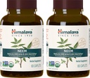 Himalaya Orgánica Neem Herbal Suplemento, para Mild Acne &amp; Clear Skin, Purifying, Ayurvedic, USDA Certified Organic, Non-GMO, Vegan, 600 mg, 60 Plant Based Caplets, 2 Pack
